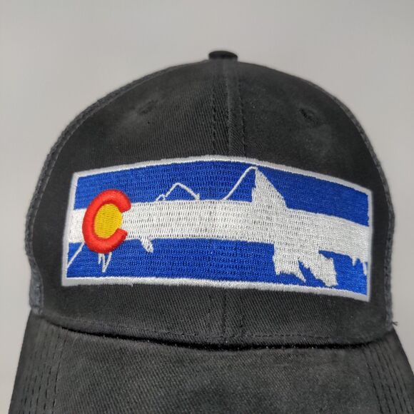 Uluru Colorado Snapback Mesh Back Hat Black OSFM Embroidered Logo - Picture 4 of 12